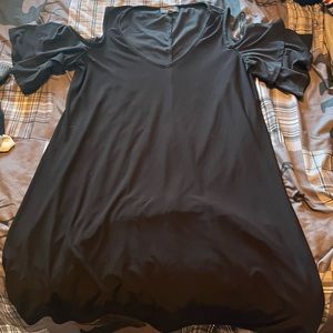 Luxology Black Dress Open Shoulder Size Large
